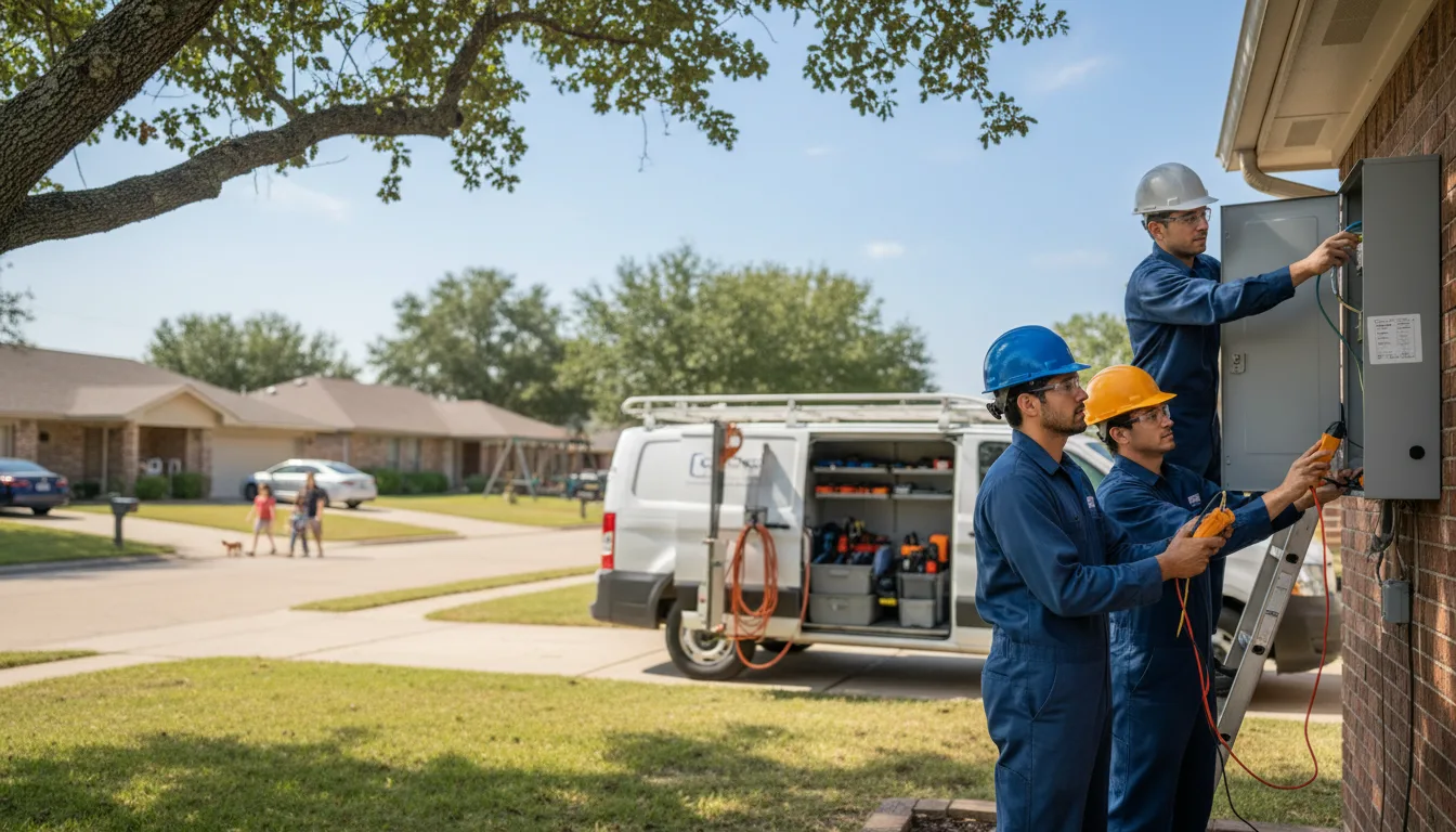Certified electrician providing emergency electrical services in Bon Wier, TX